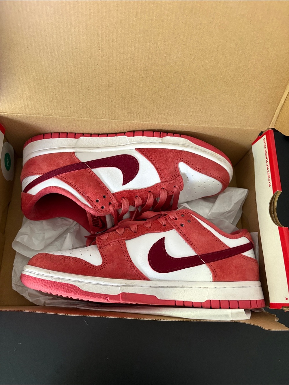 Nike Men’s Red, Burgundy & White Low-Top Sneakers
